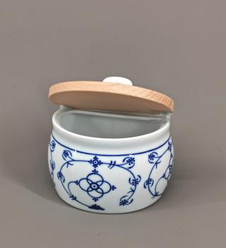 Metze Meste mit Holzdeckel Strohblume