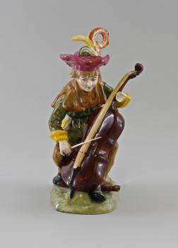 Bettelmusikant mit Bass