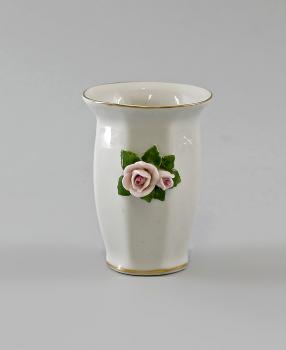 Vase mit Belag und Goldrand, klein