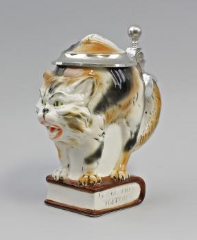 Bierkrug Katze bunt klein 0,25 Liter