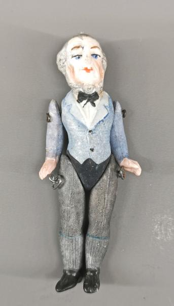 Ganz-Bisk.-Porz.-Puppenstubenpuppe Biedermeier-Mann