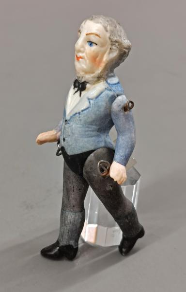 Ganz-Bisk.-Porz.-Puppenstubenpuppe Biedermeier-Mann