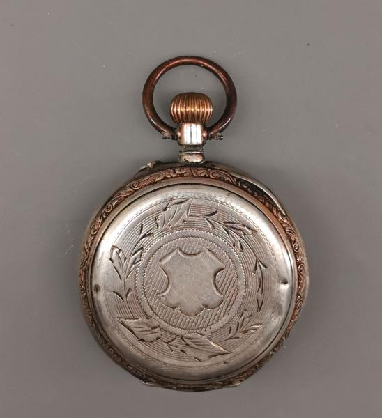 Silberne Herren-Taschenuhr um 1890 (Glas defekt)
