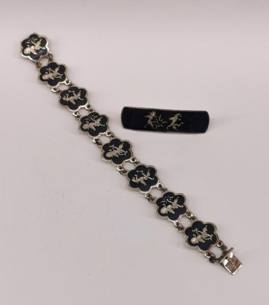 Armband und Brosche Tula-Silber