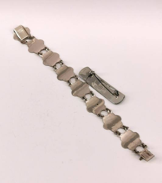 Armband und Brosche Tula-Silber
