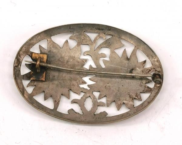 Brosche floral 800er Silber