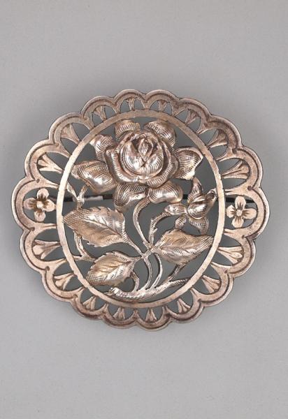 Silber-Brosche "Rose"