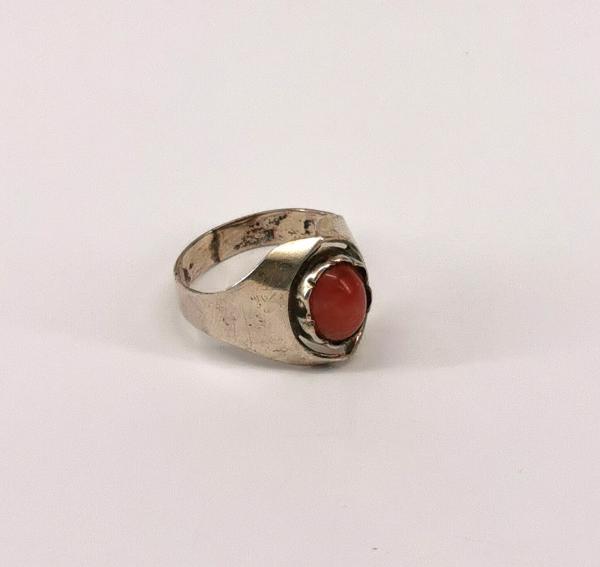 Ring 835er Silber brauner Stein Stempel Schwalbe Gr. 55