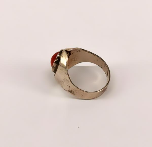 Ring 835er Silber brauner Stein Stempel Schwalbe Gr. 55