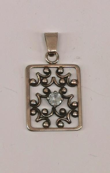 Anhänger blauer Stein 835er Silber