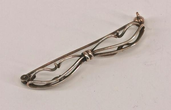 Brosche Schleife 835er Silber