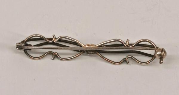 Brosche Schleife 835er Silber