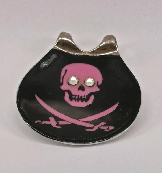 Porzellan Anhänger Kämmer Totenkopf Pirat