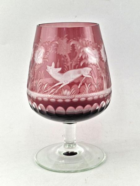 Großer Cognac Schwenker Jagdliches Motiv