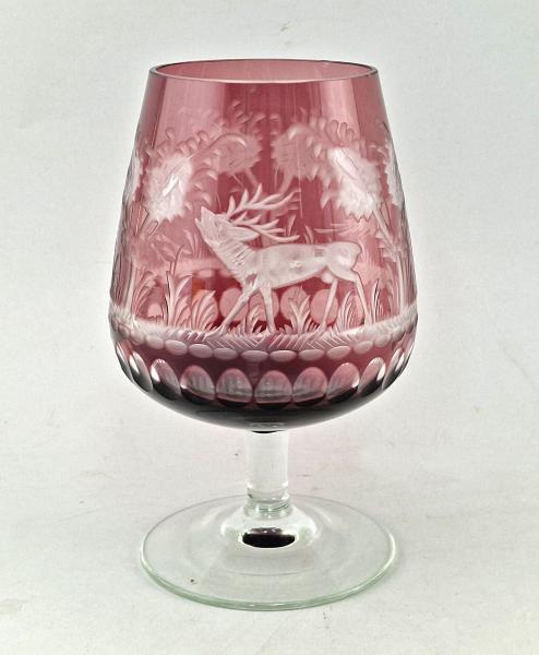 Großer Cognac Schwenker Jagdliches Motiv
