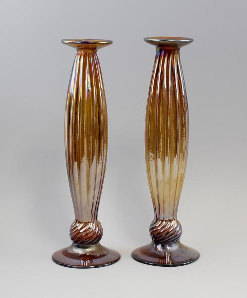 Paar Leuchter Karnevalsglas