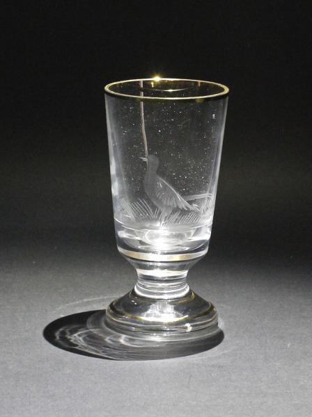 Handgeschliffener Becher Fasan
