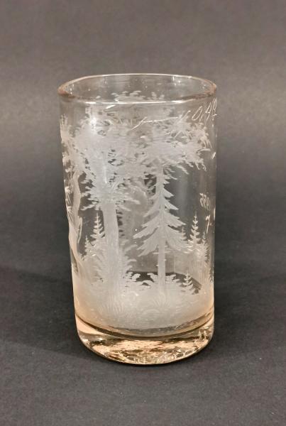 jagdliches Becher-Glas Hirsch