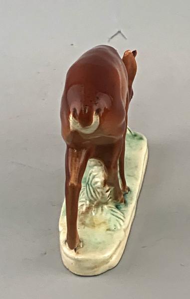 Porzellan Figur Rehbock Thüringen grasend