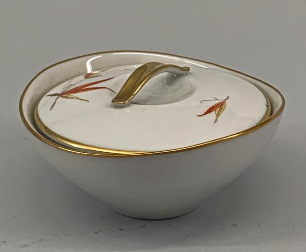 Dose Henneberger Porzellan Ilmenau Thüringen 50/60er Jahre Design