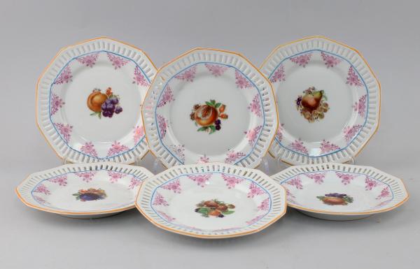 6 Durchbruchteller Obst
