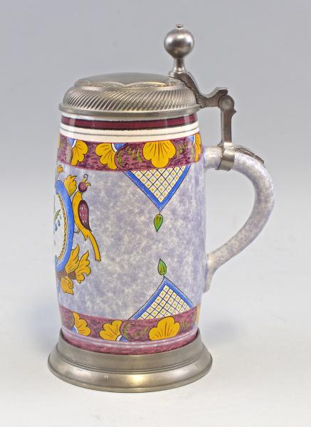 Fayence-Walzenkrug Jahreskrug 1992