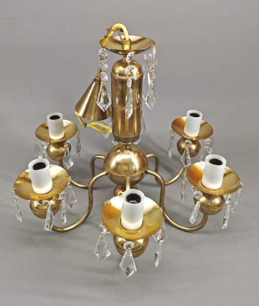 Deckenlampe mit Kristallabhängungen
