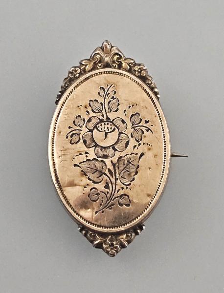 Brosche Biedermeier 4 x 2,2, cm