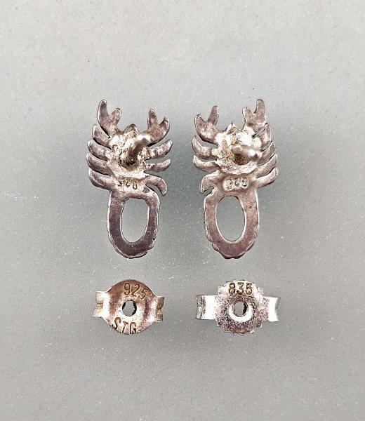 Silberne Ohrstecker Skorpion 1,3 x 0,7 cm