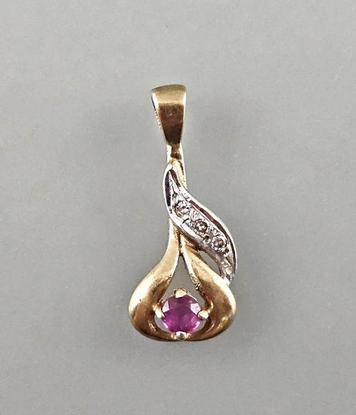 Goldener Brillant-Topas Anhänger