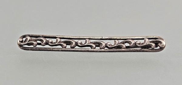 Silberne Stab-Brosche L 5 cm