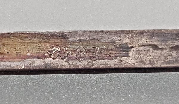 Silberne Stab-Brosche L 5 cm