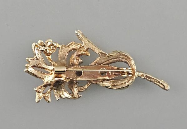 Florale Modeschmuck Brosche L 5 cm