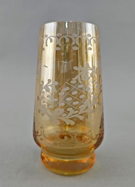 handgeschliffenes Glas Jagdmotiv