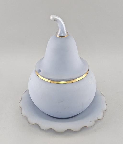Alabasterglas-Bowle Biedermeier um 1840