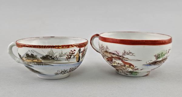 2 Mokkatassen asiatisches Motiv