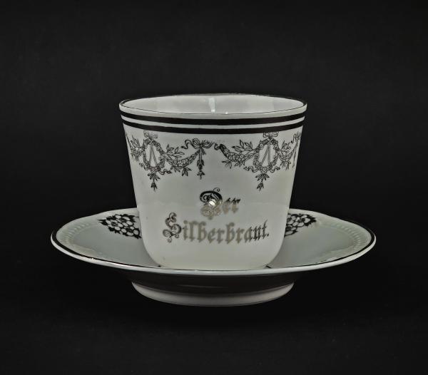Silberhochzeitstasse "Der Silberbraut"