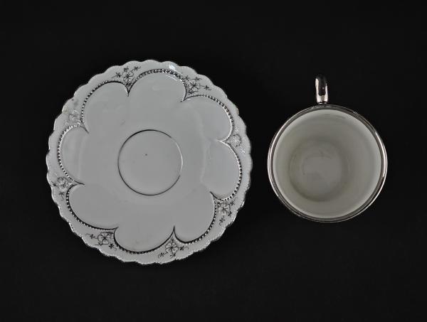 Silberhochzeitstasse "Dem Silberbräutigam"