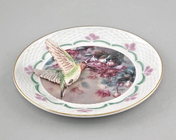 Sammelteller Wand-Teller Fuchsia Fantasy Kolibri 1988