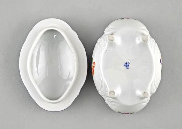 Barock-Dose Blumen Lichte 12x9x7cm