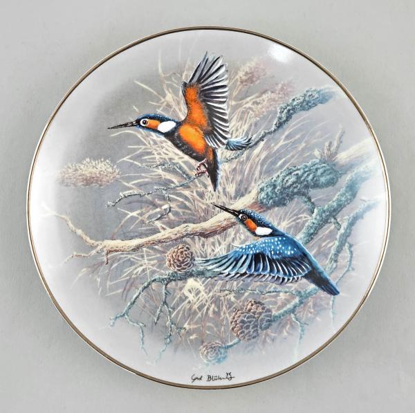 Sammelteller Eisvögel "Juwelen der Vogelwelt" 1992