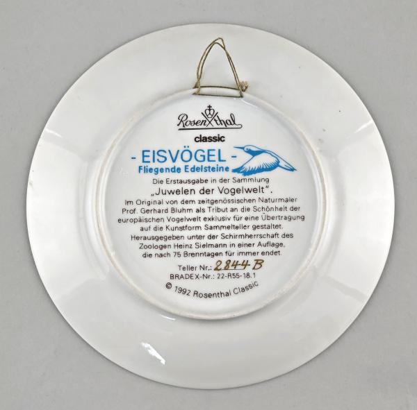 Sammelteller Eisvögel "Juwelen der Vogelwelt" 1992