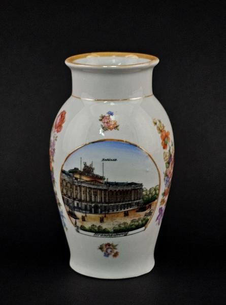 Andenken-Vase Braunschweig Schloss Blumendekor