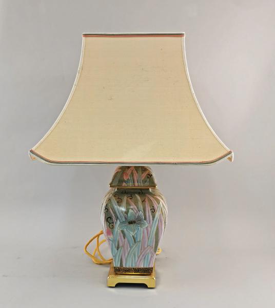 Tischlampe Porzellanfuß