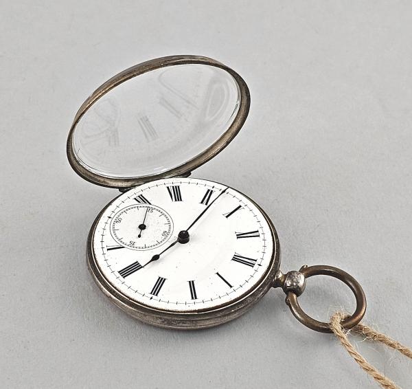 Versilberte Schlüssel - Taschenuhr