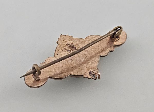 Brosche Historismus feine Gravur 4x2cm