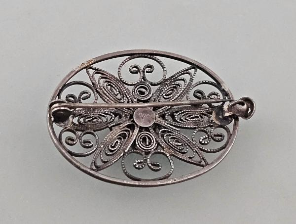 Silber-Filigran-Brosche