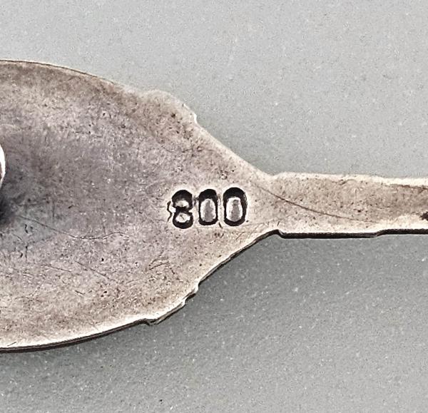 Silber-Brosche Tennisschläger 1,2x3,4cm