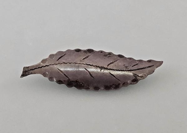 Silber-Brosche Blatt