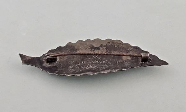Silber-Brosche Blatt